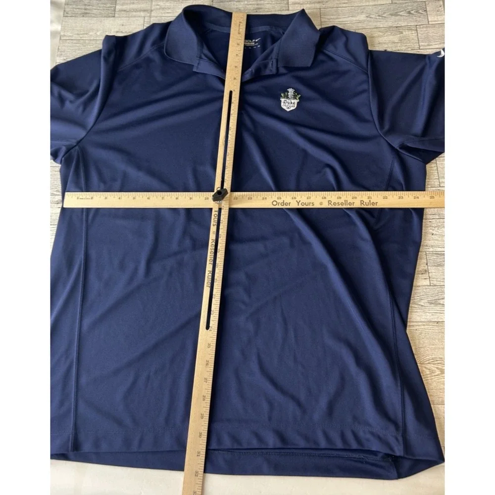 Nike Golf Tour Performance Dri-FIT Shirt Mens XXL Navy Blue Duke Golf Club Polo